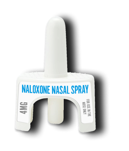 Cannister of naloxone.